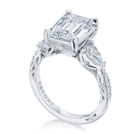 Dantela | Emerald 3-Stone Engagement Ring 269522EC11X8