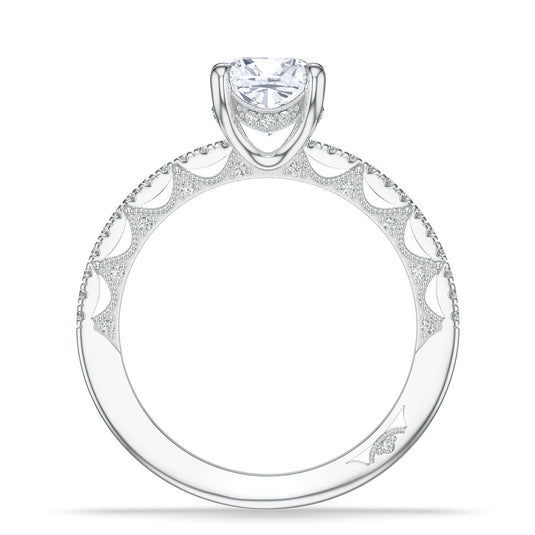 Lunetta Crescent | Cushion Solitaire Engagement Ring 272017CU65