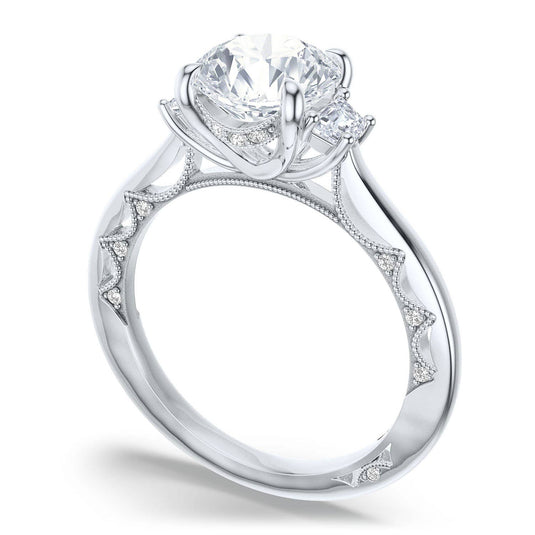 Lunetta Crescent | Round 3-Stone Engagement Ring 272217RD65