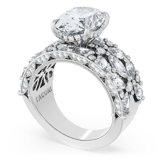Tacori Oval Solitaire Engagement Ring w/ Marquise & Pear Band 22OV125X912