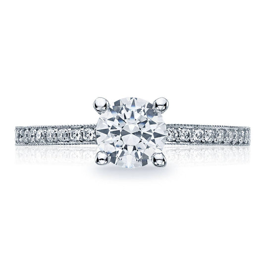 Sculpted Crescent | Round Solitaire Engagement Ring 41-15RD6