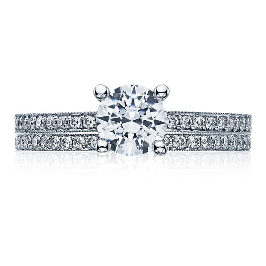 Sculpted Crescent | Round Solitaire Engagement Ring 41-15RD6