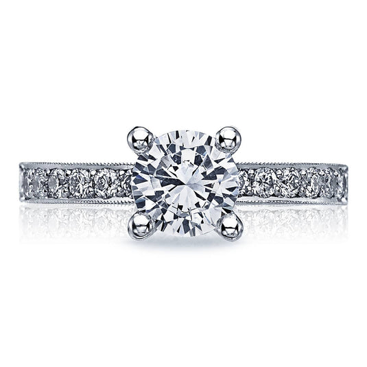 Sculpted Crescent | Round Solitaire Engagement Ring 41-25RD65