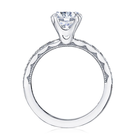 Sculpted Crescent | Round Solitaire Engagement Ring 41-3RD75
