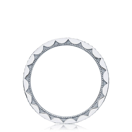 Sculpted Crescent | Pavé Diamond Wedding Band 43-15ET