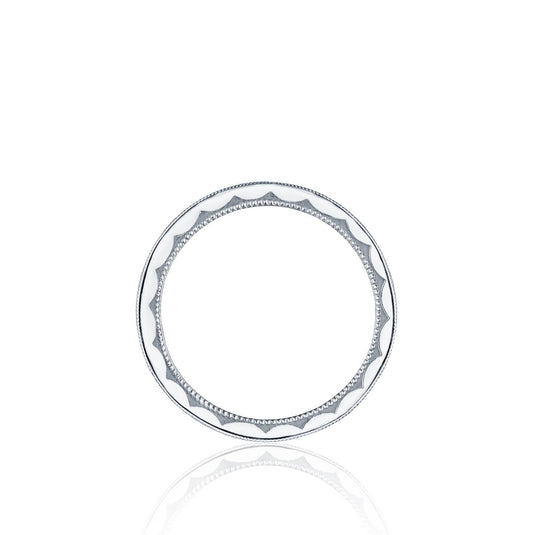 Sculpted Crescent | Channel Set Princess Wedding Band 45-15