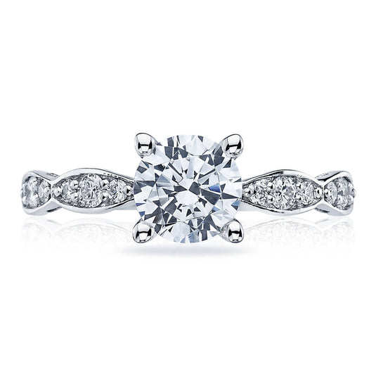 Sculpted Crescent | Round Solitaire Engagement Ring 46-25RD65
