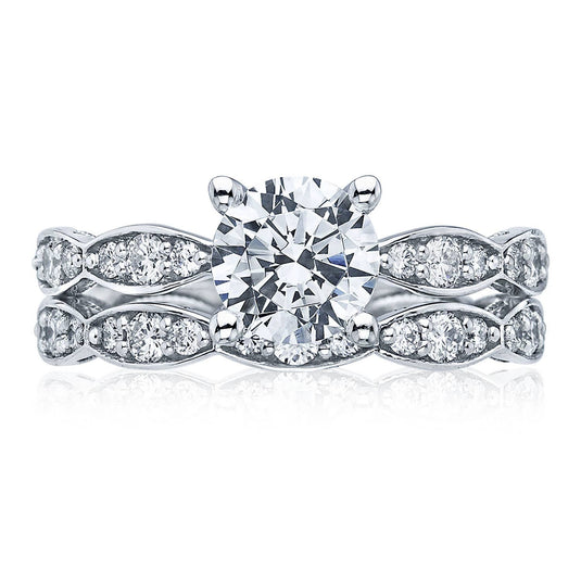 Sculpted Crescent | Round Solitaire Engagement Ring 46-25RD65