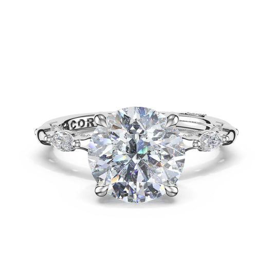 marquise-pattern-round-solitaire-engagement-ring-464RD