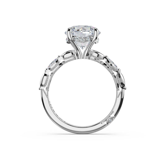 marquise-pattern-round-solitaire-engagement-ring-464RD