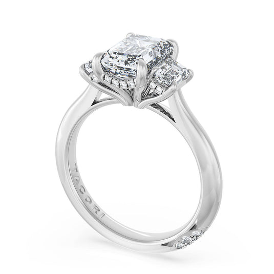 Tacori Emerald 3-Stone Engagement Ring 41227EC12X85