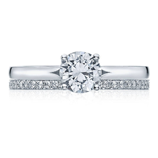 Sculpted Crescent | Round Solitaire Engagement Ring 50RD6