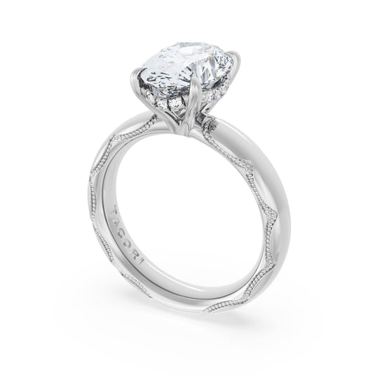 Tacori Oval Solitaire Cigar Band Engagement Ring 4146OV125X9