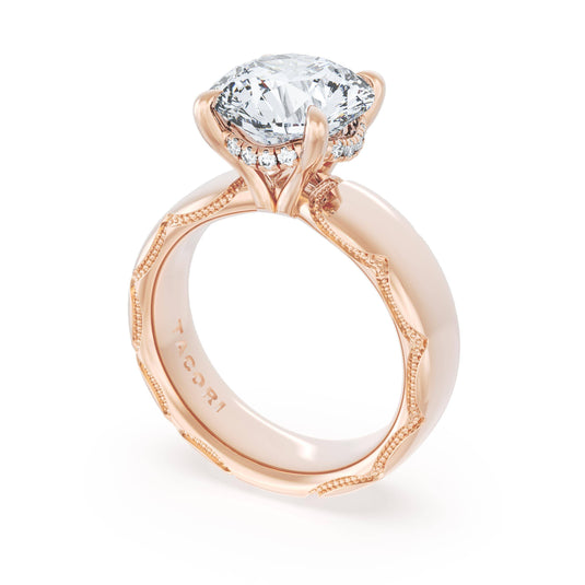 Tacori Round Solitaire Cigar Band Engagement Ring 4146RD10
