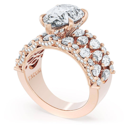 Tacori Pear Solitaire Engagement Ring w/ North South Marquise & Pear Band 21PS14X912