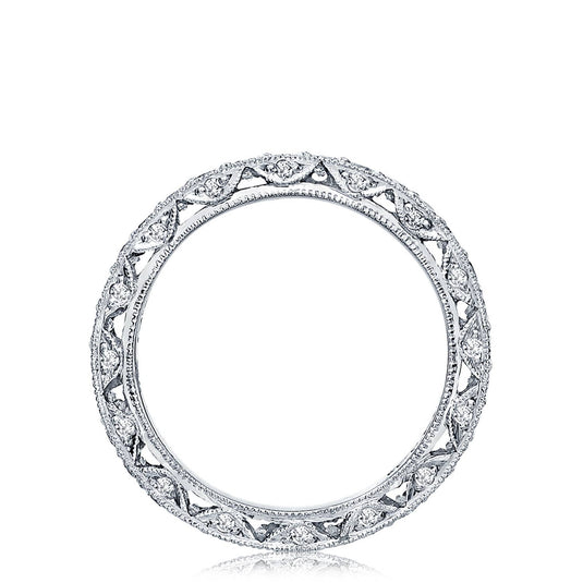 Classic Crescent | Pavé Diamond Wedding Band HT2229