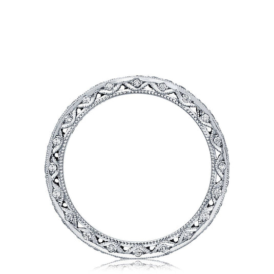 Classic Crescent | Pavé Diamond Wedding Band HT2522B