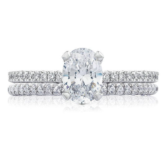 Petite Crescent | Oval Solitaire Engagement Ring HT254515OV75X55