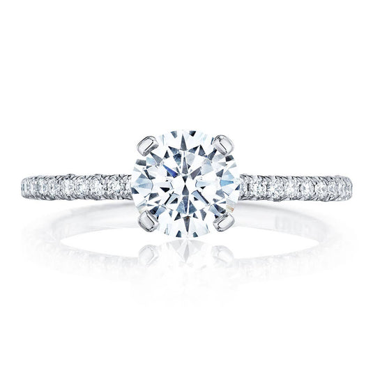 Petite Crescent | Round Solitaire Engagement Ring HT254515RD7