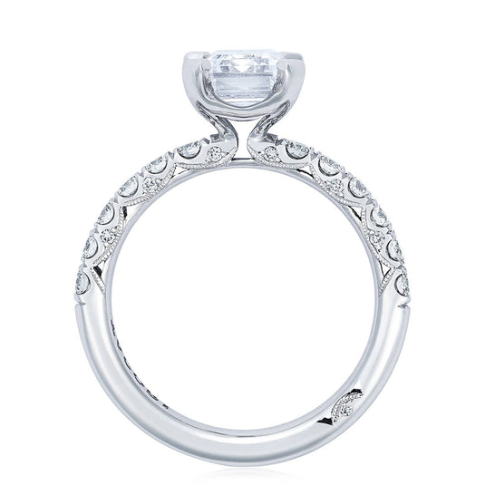 Petite Crescent | Emerald Solitaire Engagement Ring HT254525EC85X65