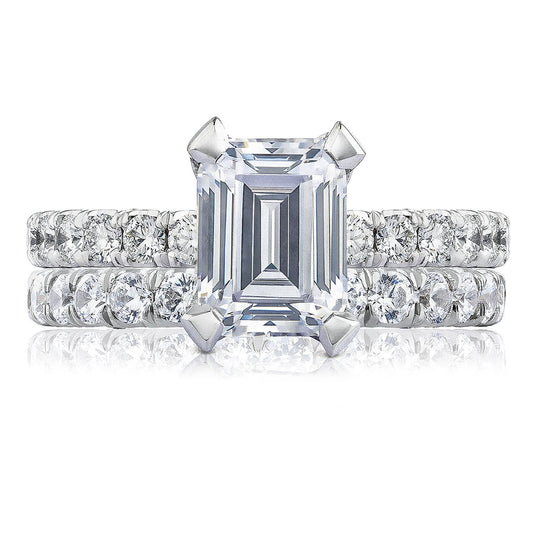 Petite Crescent | Emerald Solitaire Engagement Ring HT254525EC85X65