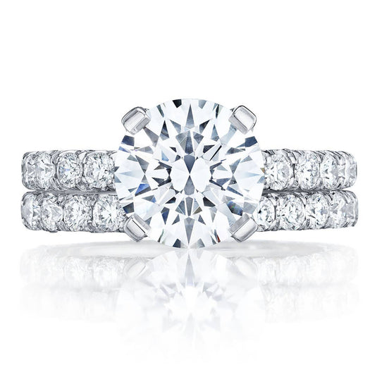 Petite Crescent | Round Solitaire Engagement Ring HT254525RD8