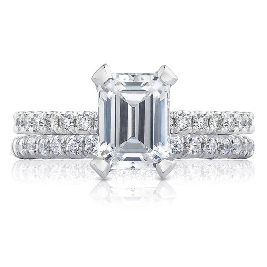 Petite Crescent | Emerald Solitaire Engagement Ring HT2545EC75X55