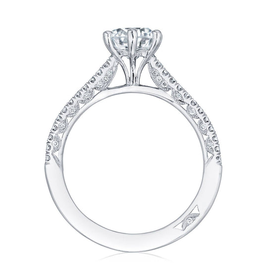 Petite Crescent | Round Solitaire Engagement Ring HT254615RD65
