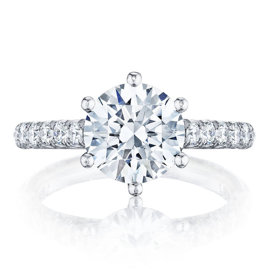 Petite Crescent | Round Solitaire Engagement Ring HT254625RD9