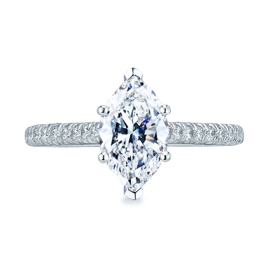 Petite Crescent | Marquise Solitaire Engagement Ring HT2546MQ10x5