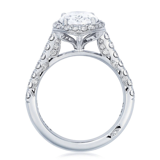 Petite Crescent | Oval Bloom Engagement Ring HT254725OV95X75