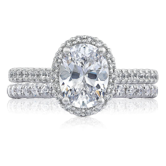 Petite Crescent | Oval Bloom Engagement Ring HT2547OV85X65