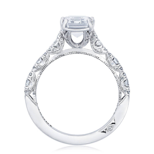 Petite Crescent | Emerald Solitaire Engagement Ring HT2558EC85X65