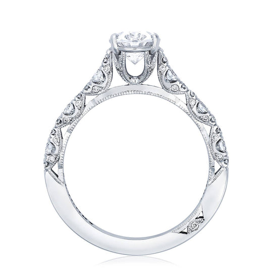 Petite Crescent | Oval Solitaire Engagement Ring HT2558OV8X6