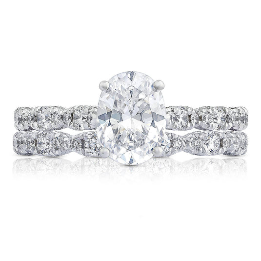 Petite Crescent | Oval Solitaire Engagement Ring HT2558OV8X6