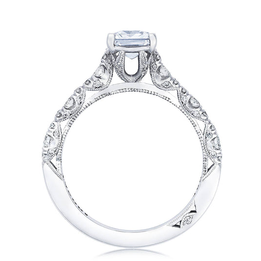 Petite Crescent | Princess Solitaire Engagement Ring HT2558PR55