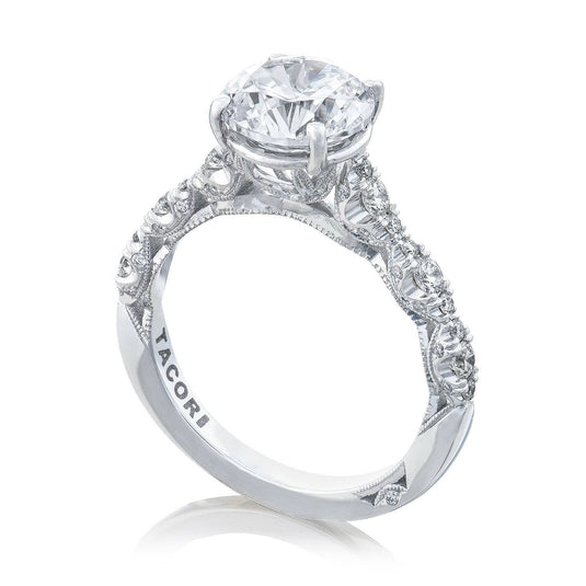 Petite Crescent | Round Solitaire Engagement Ring HT2558RD65
