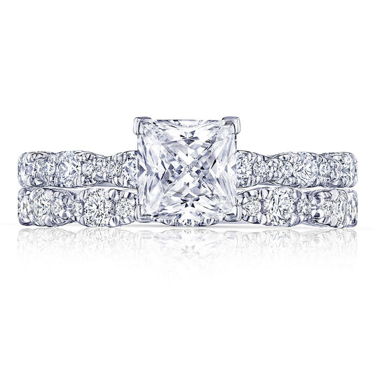 Petite Crescent | Princess Solitaire Engagement Ring HT2559PR6