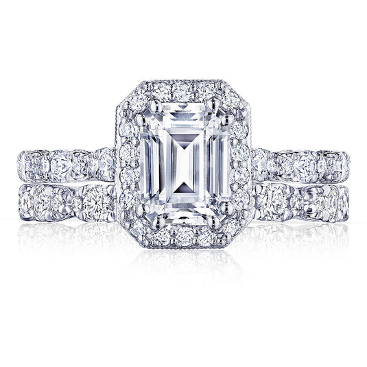 Petite Crescent | Emerald Bloom Engagement Ring HT2560EC75X55