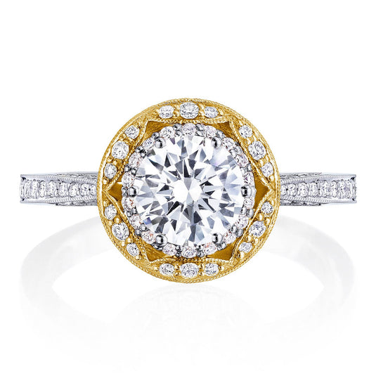 Crescent Chandelier | Round Bloom Engagement Ring HT2570RD65Y