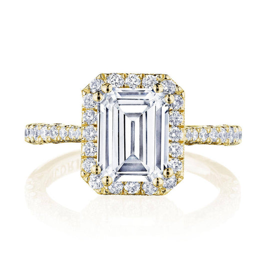 Petite Crescent | Emerald Bloom Engagement Ring HT2571EC85X65Y