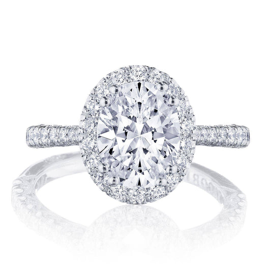 Petite Crescent | Oval Bloom Engagement Ring HT2571OV9X7