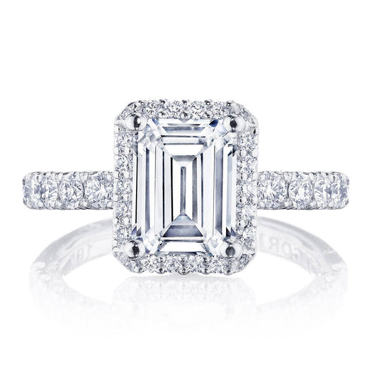 Petite Crescent | Emerald Bloom Engagement Ring HT257225EC85X65Y