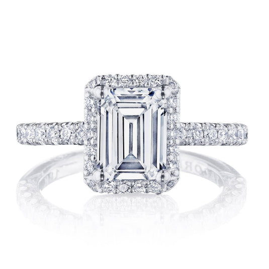 Petite Crescent | Emerald Bloom Engagement Ring HT2572EC8X6Y