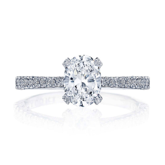 Petite Crescent | Oval Solitaire Engagement Ring HT2578OV75X55