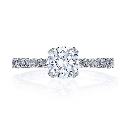 Petite Crescent | Round Solitaire Engagement Ring HT2578RD6