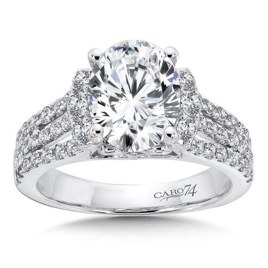Engagement Ring with Oval Shape CR507W