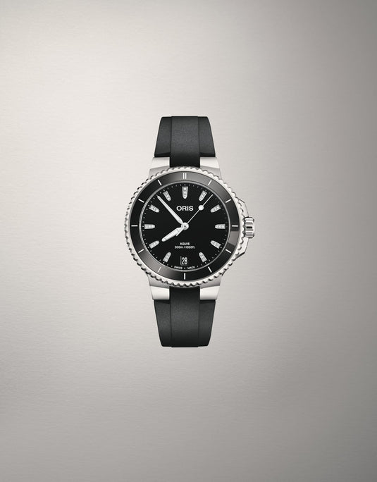Oris Aquis Date Diamonds Automatic Watch 01 733 7792 4194-07 4 19 64FC