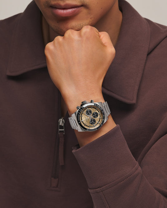 Longines Conquest Chronograph Automatic Watch, Ø 42.00 Mm, Stainless Steel And Ceramic Bezel. L3.835.4.32.6