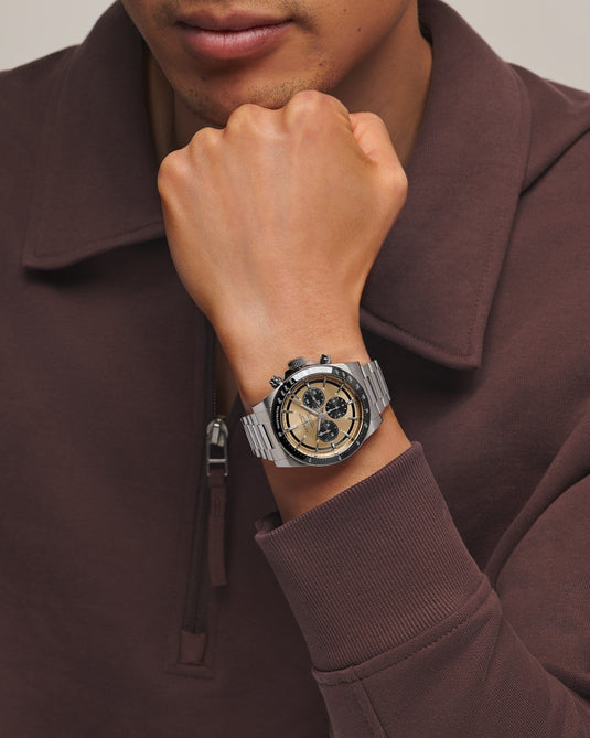 Longines Conquest Chronograph Automatic Watch, Ø 42.00 Mm, Stainless Steel And Ceramic Bezel. L3.835.4.32.6